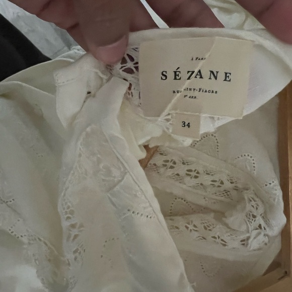 Sezane Cream A-Line Dress - Picture 2 of 2